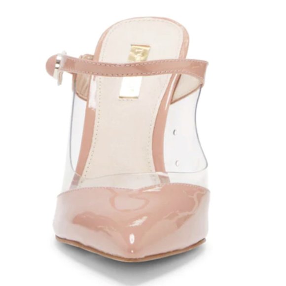 NIB LOUISE ET CIE Rose Petal Patent Leather Mule - Picture 3 of 8